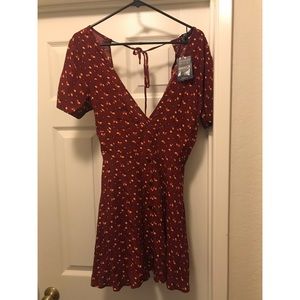 Multi colored floral backless sun dress